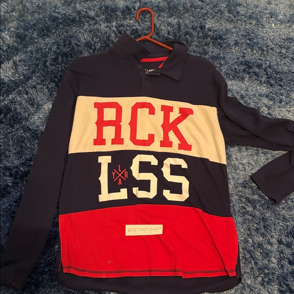 Young & Reckless Navy and Red Polo Shirt